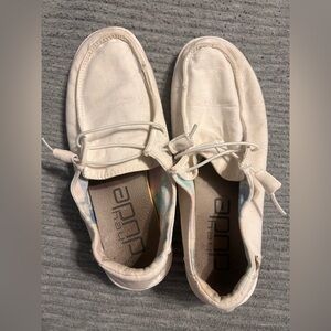 Hey Dude Cream Loafers